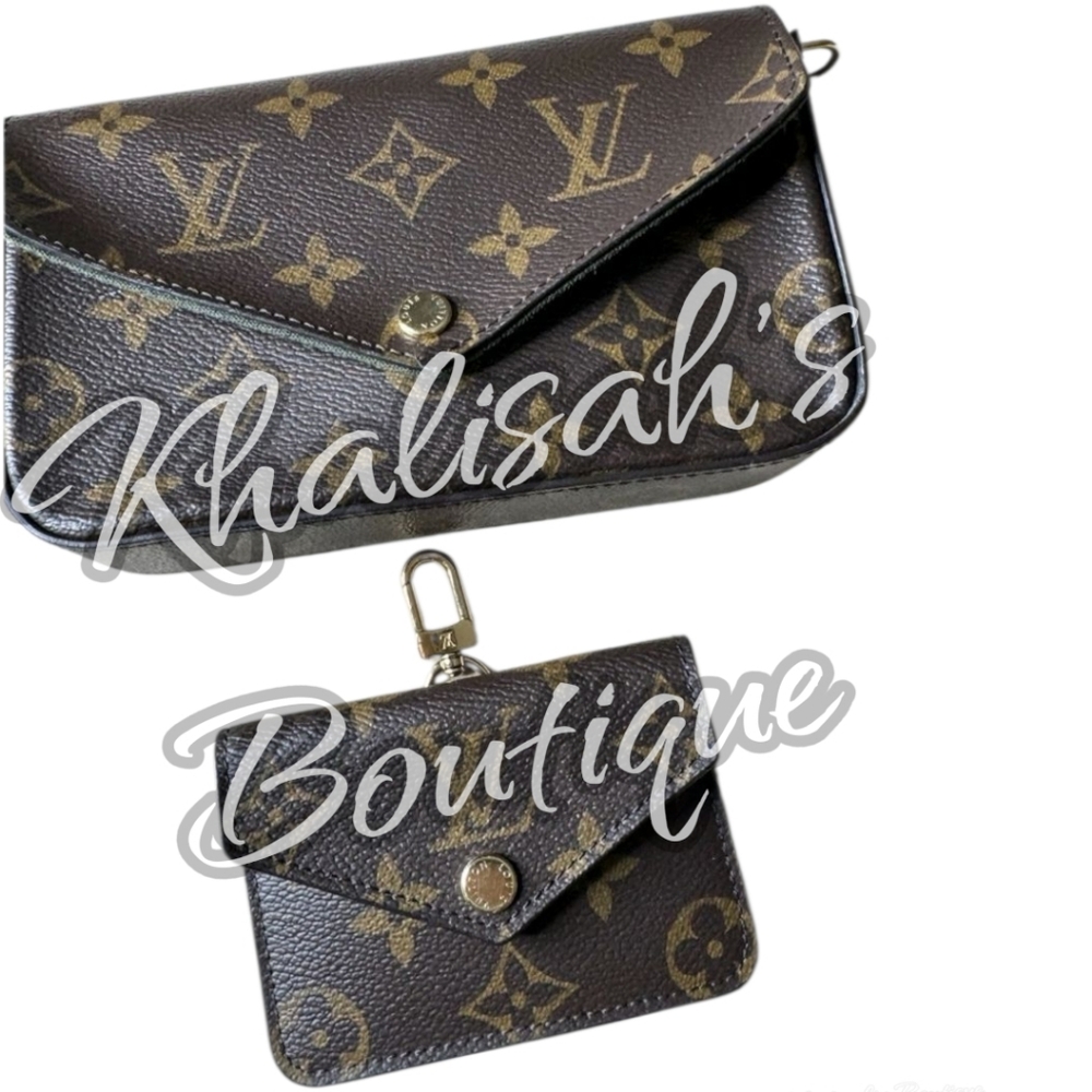 Authenticated Louis Vuitton LV Monogram Felicie Strap & Go Kaki MINT CONDITION - Picture 12 of 16